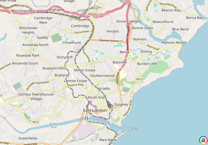 Map location of Southernwood